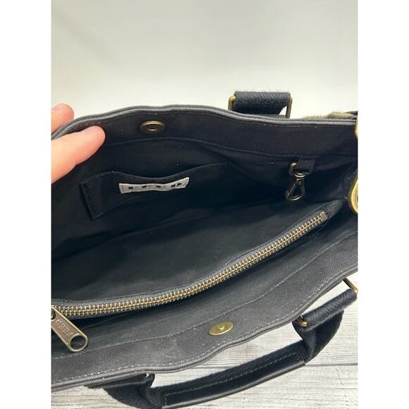 Feed Project Womens Crossbody Bag Minimalist Handbag Tote Zipper Closure Black - Picture 4 of 10